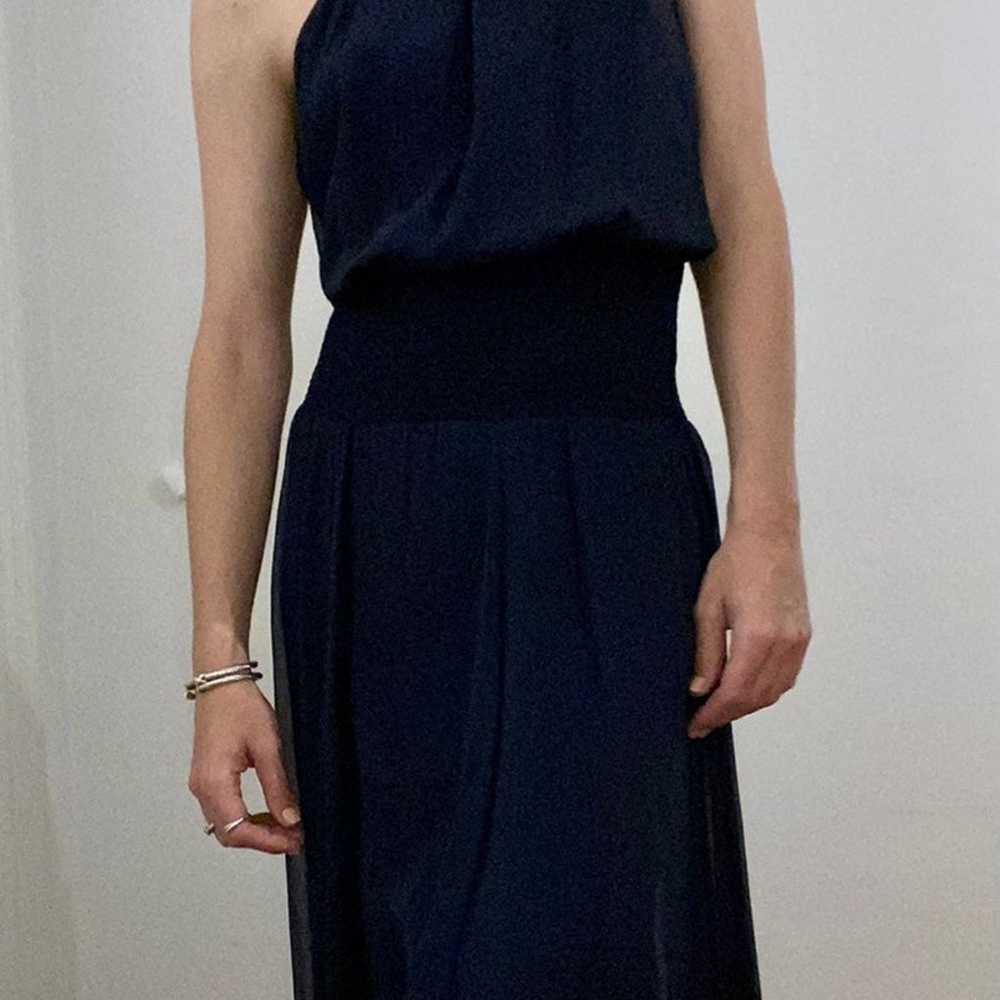 VINTAGE BCBG Navy Chiffon Gown - image 6