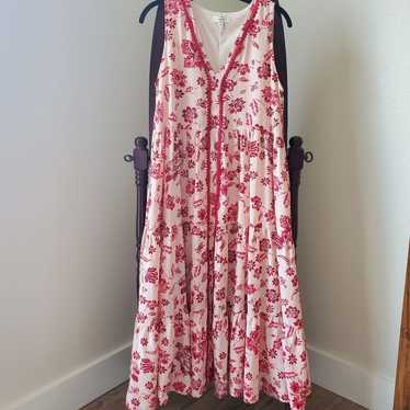 Entro Floral Tank Tiered Maxi Dress