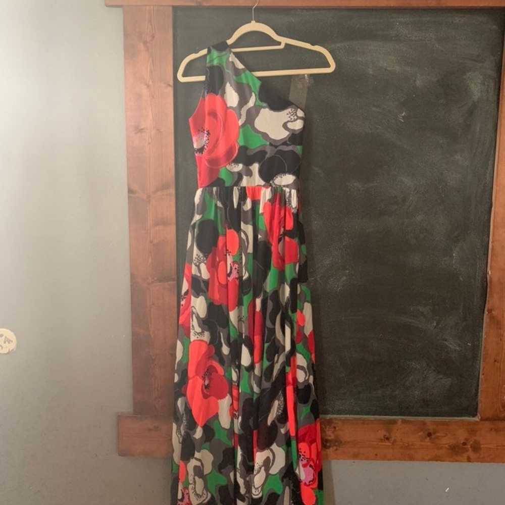 Vintage one shoulder Floral maxi dress - image 1