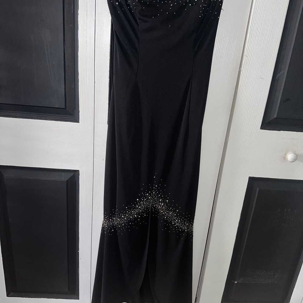 90s vintage Niki Livas black mermaid formal gown! - image 1