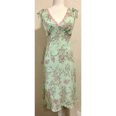 Teeze Me Vintage Y2K Mint Green Floral Babydoll F… - image 1