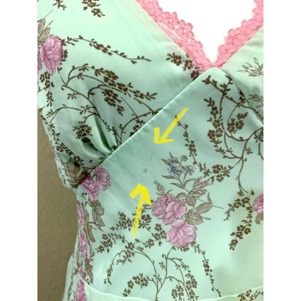 Teeze Me Vintage Y2K Mint Green Floral Babydoll F… - image 6