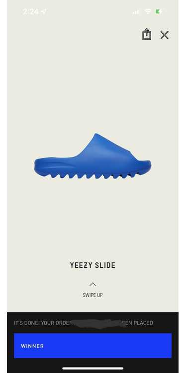 Adidas × Kanye West Yeezy slide azure adidas