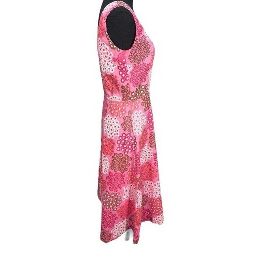 Vtg 60's/70's Ruth Clarage Pink/White/Brown Flora… - image 7