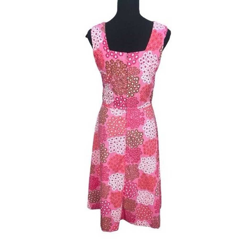 Vtg 60's/70's Ruth Clarage Pink/White/Brown Flora… - image 8