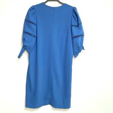 See by Chloe Blue Crew Neck Tie Sleeve Shift Dress