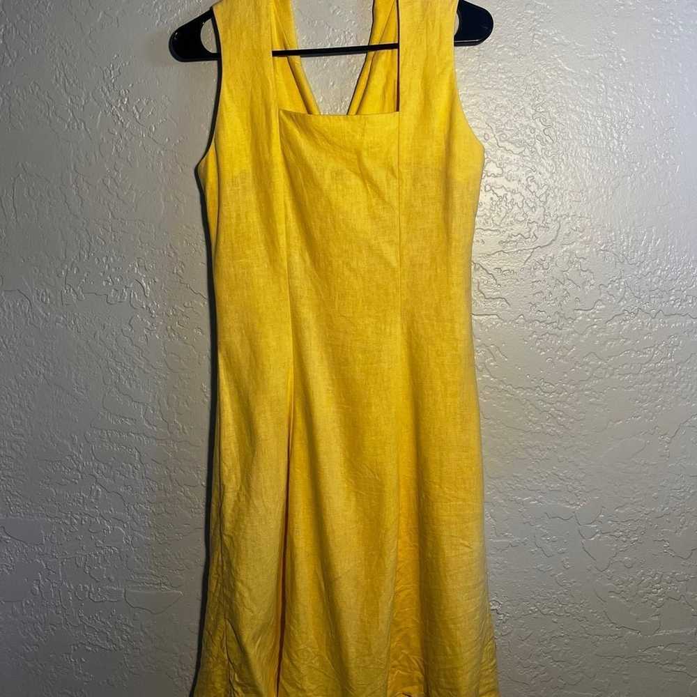 Vintage Virgo II Yellow Sleeveless Dress With Mot… - image 6