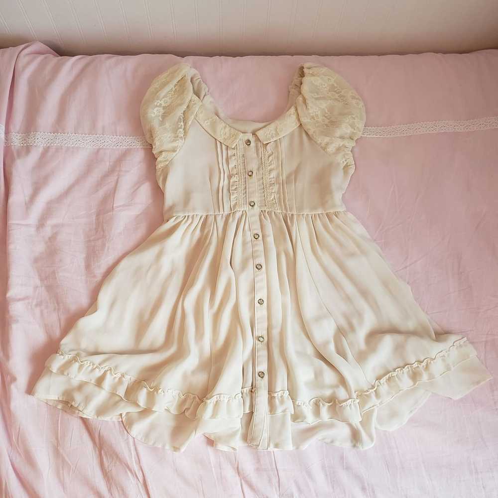 Angelic Cream Lace Dress - image 1