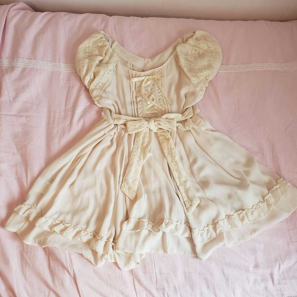 Angelic Cream Lace Dress - image 2