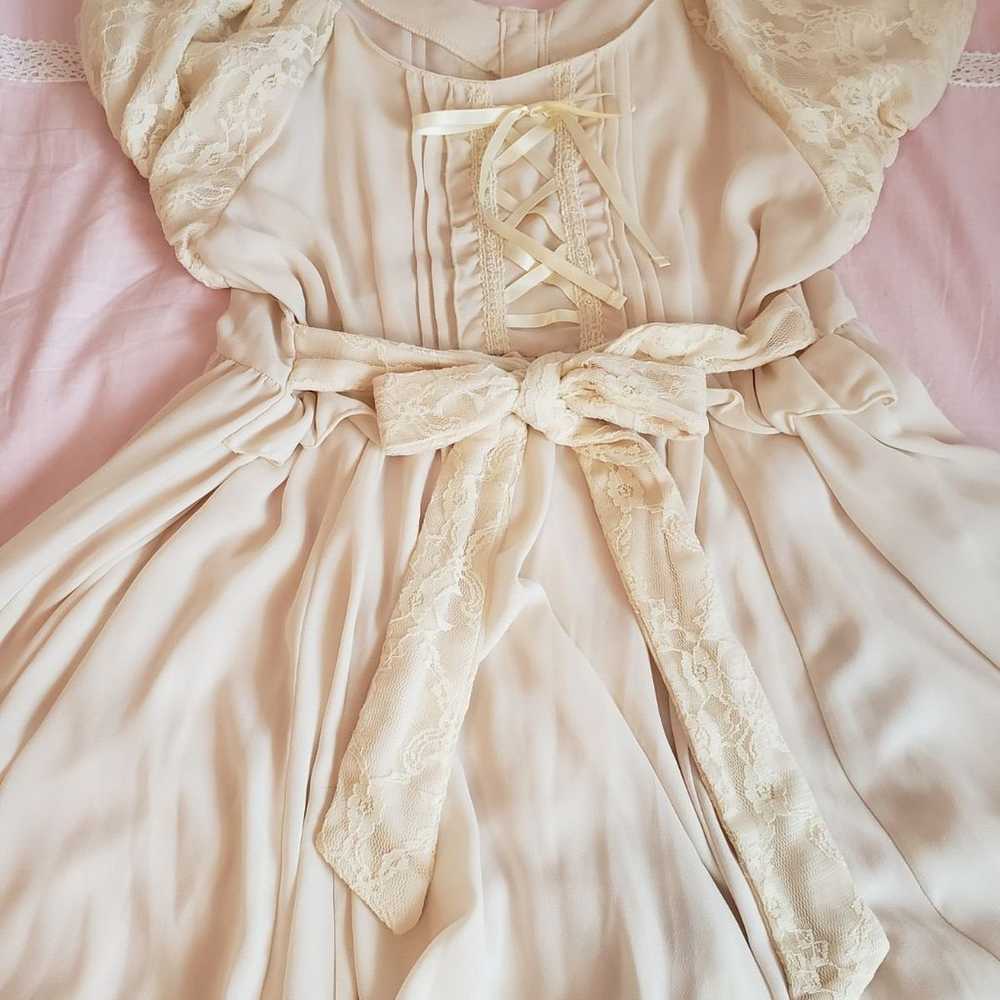 Angelic Cream Lace Dress - image 3