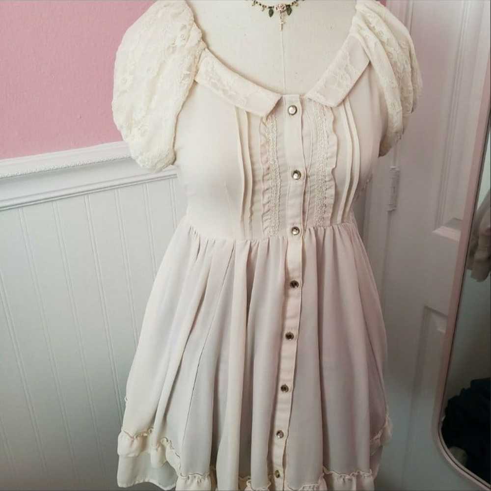 Angelic Cream Lace Dress - image 6