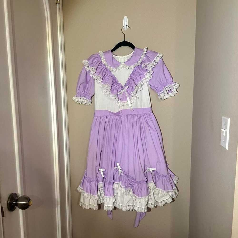 vintage emmas rainbow of california purple and wh… - image 1