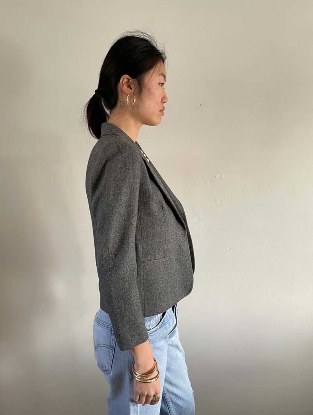 Vintage 1980s Evan Picone Cropped  Wool Blazer an… - image 6