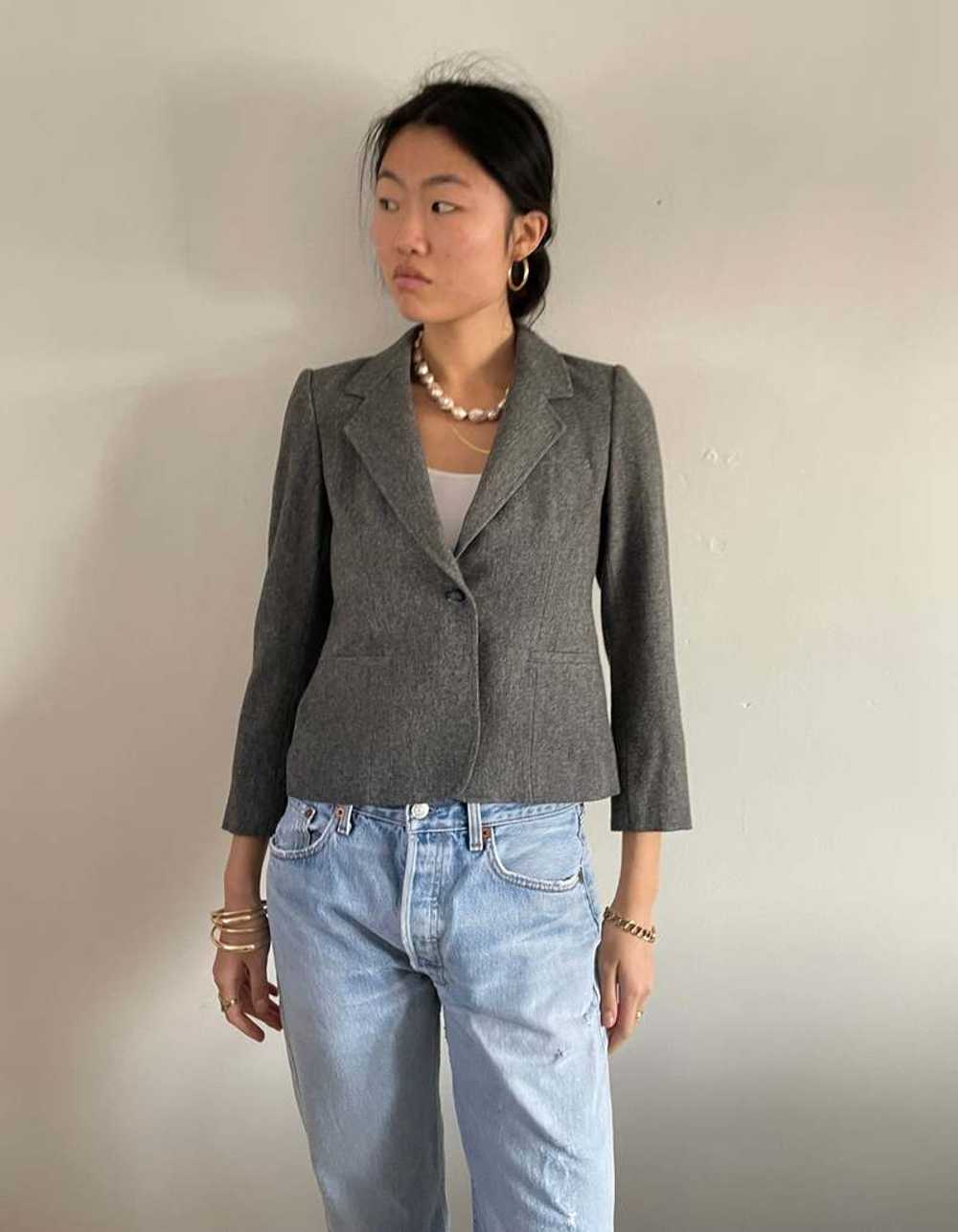 Vintage 1980s Evan Picone Cropped  Wool Blazer an… - image 7