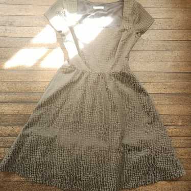 Anthropologie Paper Crown Green Boho Dress