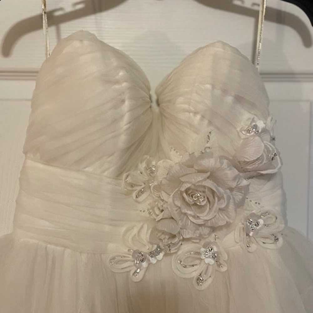 Tea Length Ivory Wedding Dress - image 2