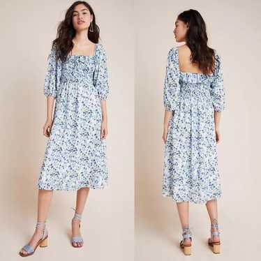 Anthropologie Yumi Kim Bliss Smocked Dress in Blue