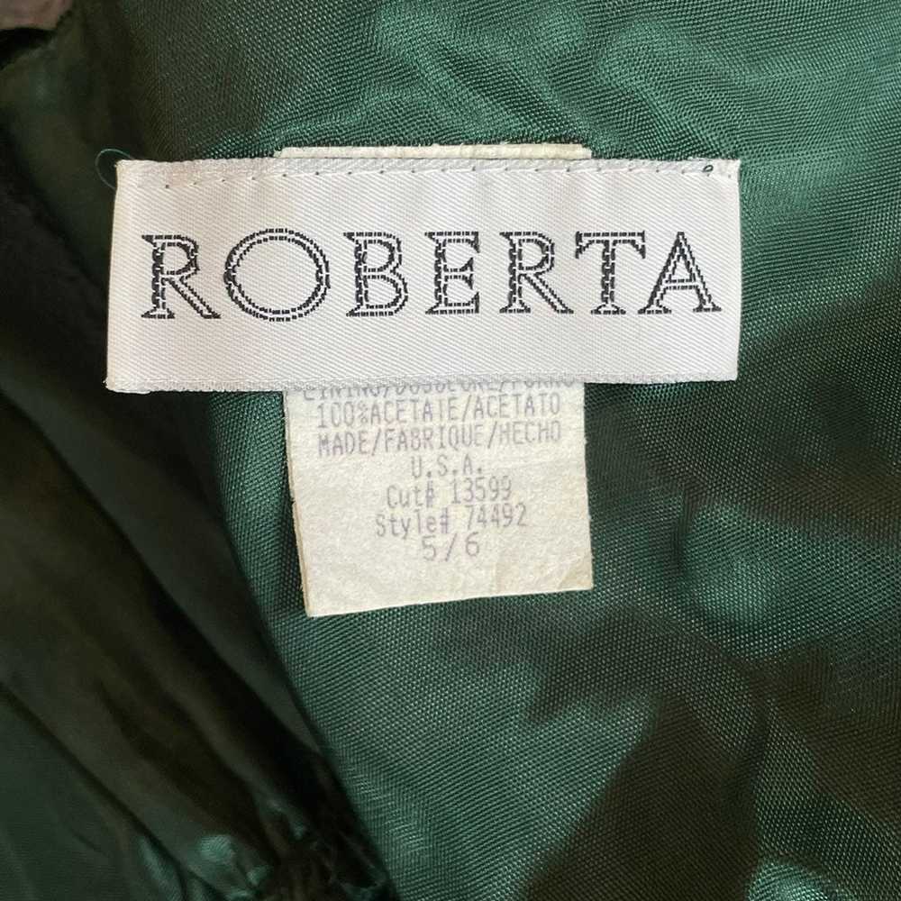 Vintage (1996) Roberta Dark Green Formal Gown - image 8