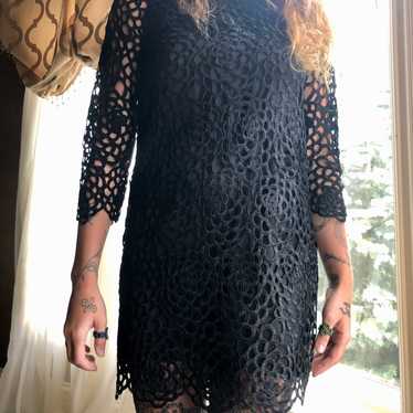 Cute Lace Mini Dress Zara Black