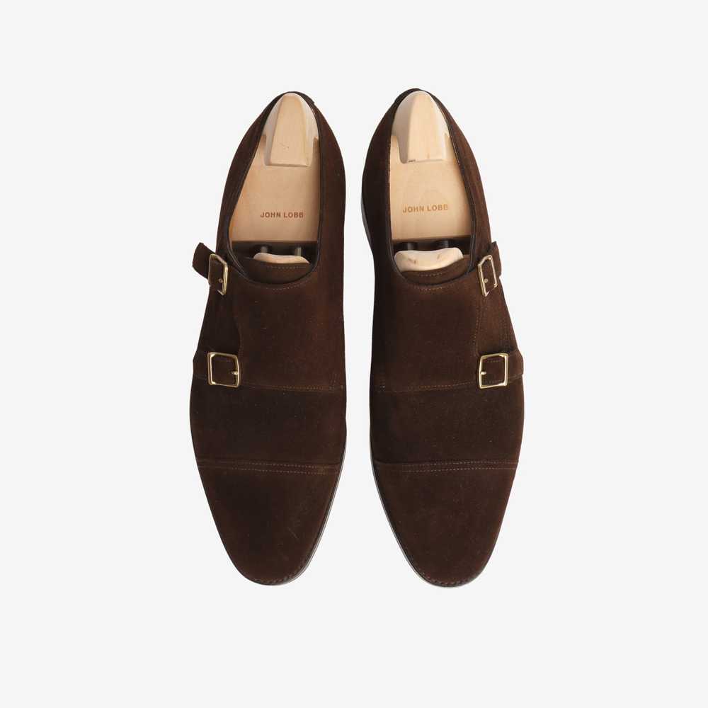 John Lobb William Suede Monk Strap + Trees - image 5