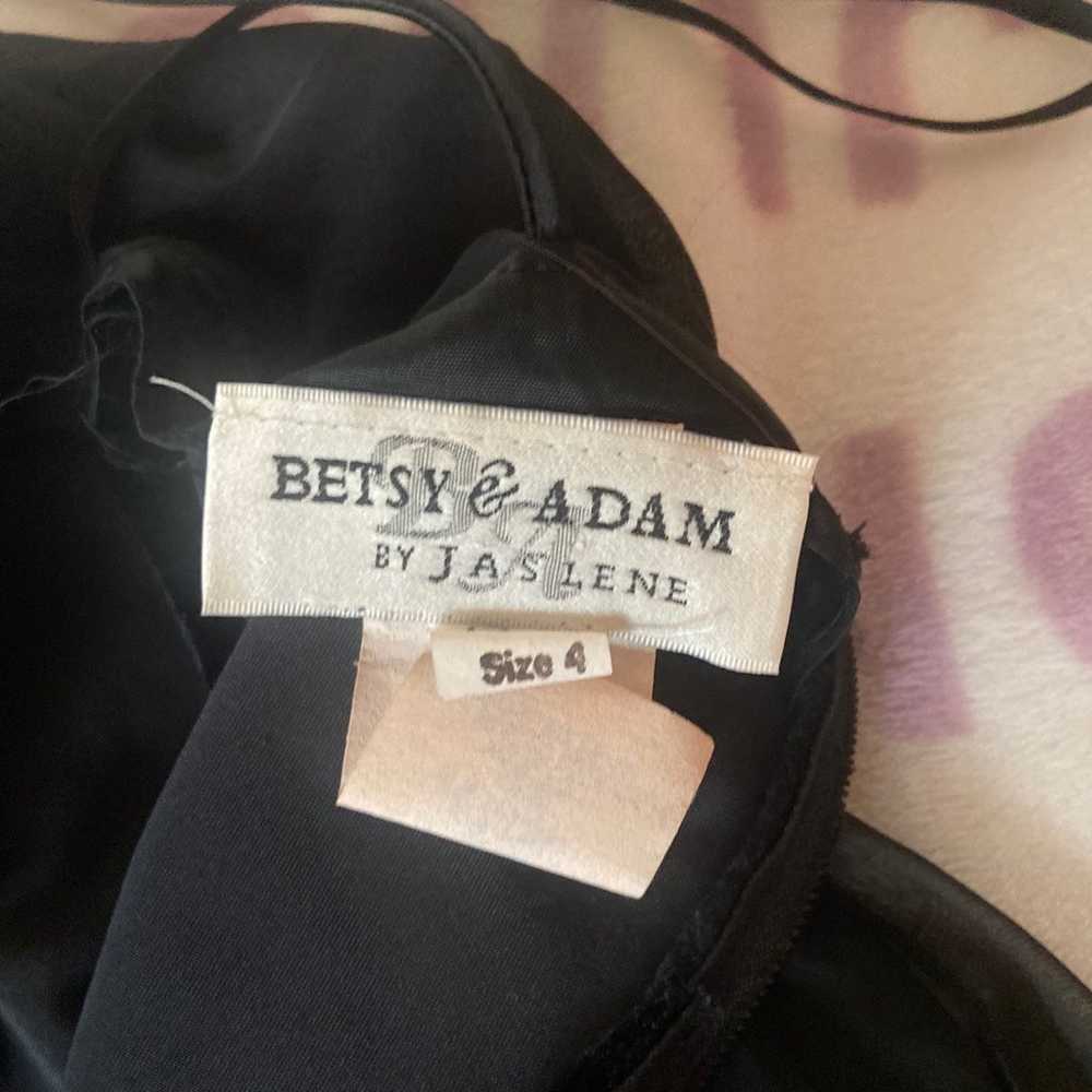 90’s Vintage Betsy & Adam Black Velvet Evening Go… - image 3