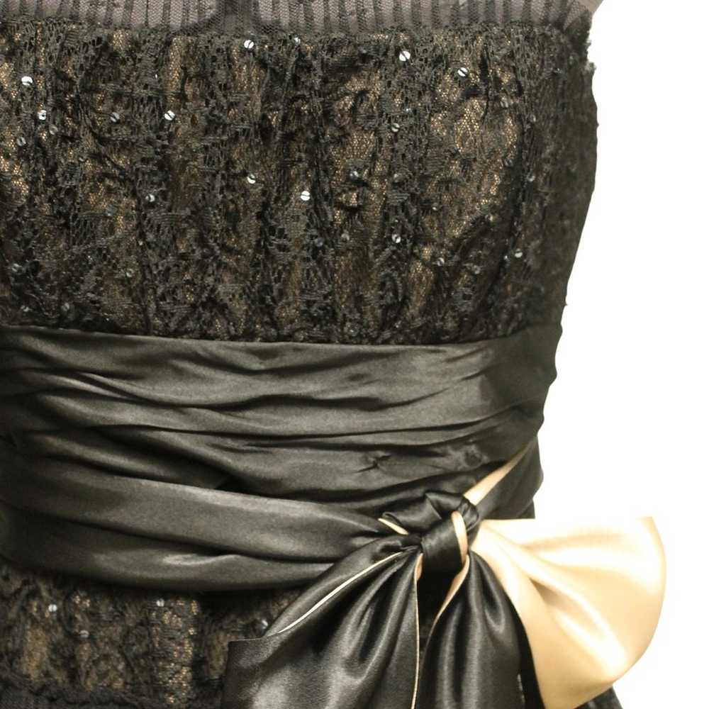 Vintage BCBGMAXAZRIA - Black Lace Ruffled Ballgown - image 4