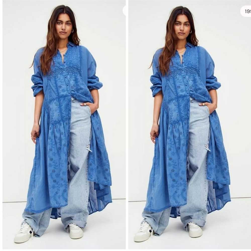 Free people The Adventuring blue  Midi Dress - image 1