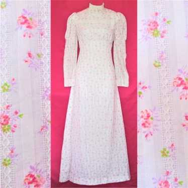 1960s vintage victorian wedding dress size small