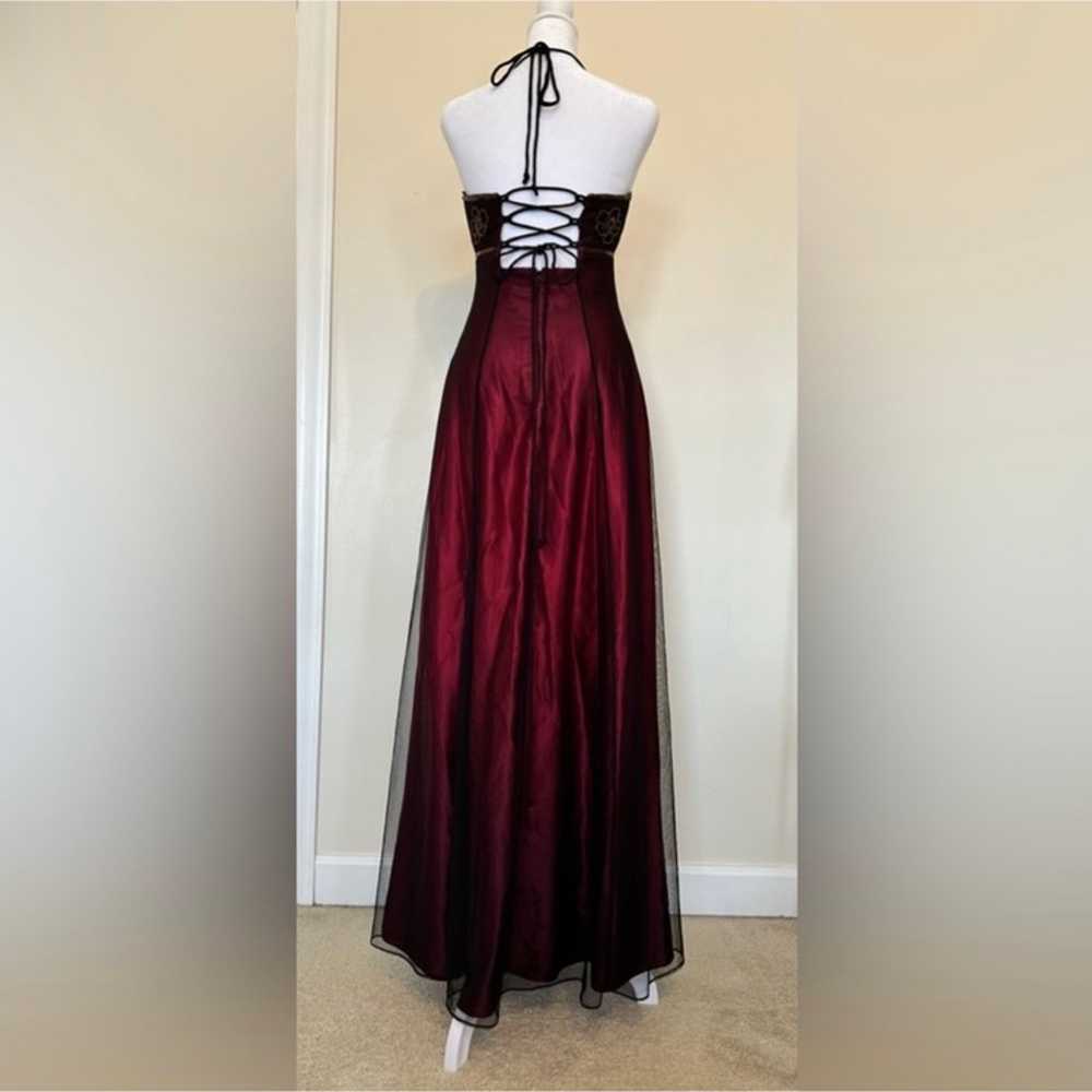 red prom dress goth romantic - image 3