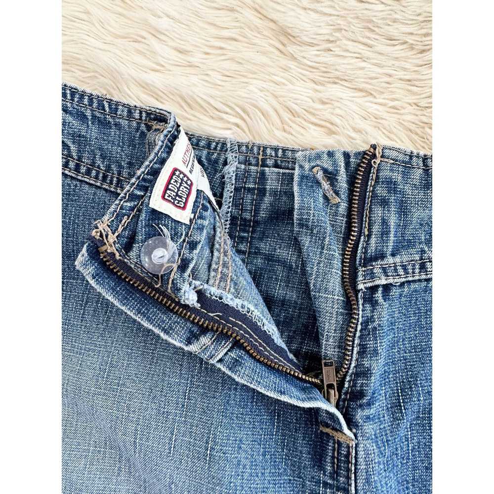 Faded Glory 90’s/Y2K No Waistband Lace Up Denim S… - image 6