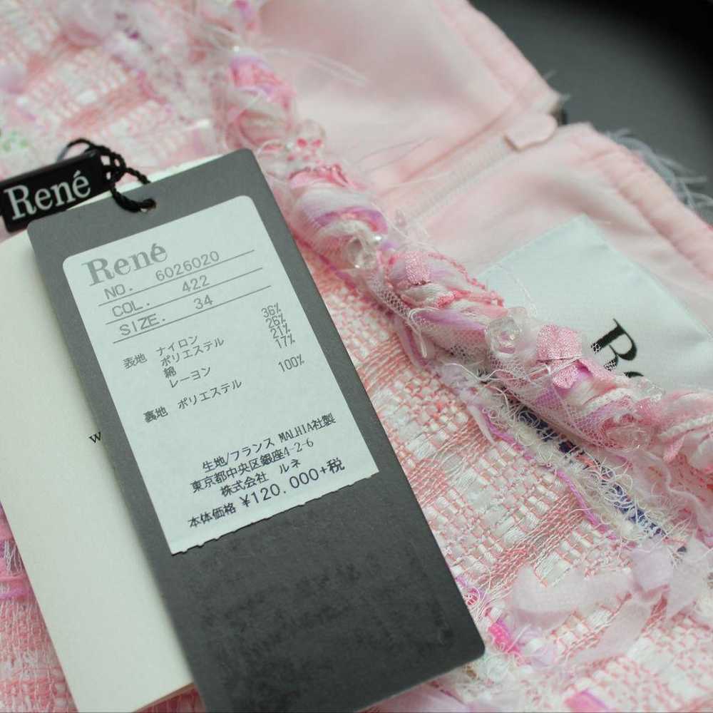 Rene☆Excellent condition☆Pink tweed dress 34 Mari… - image 3