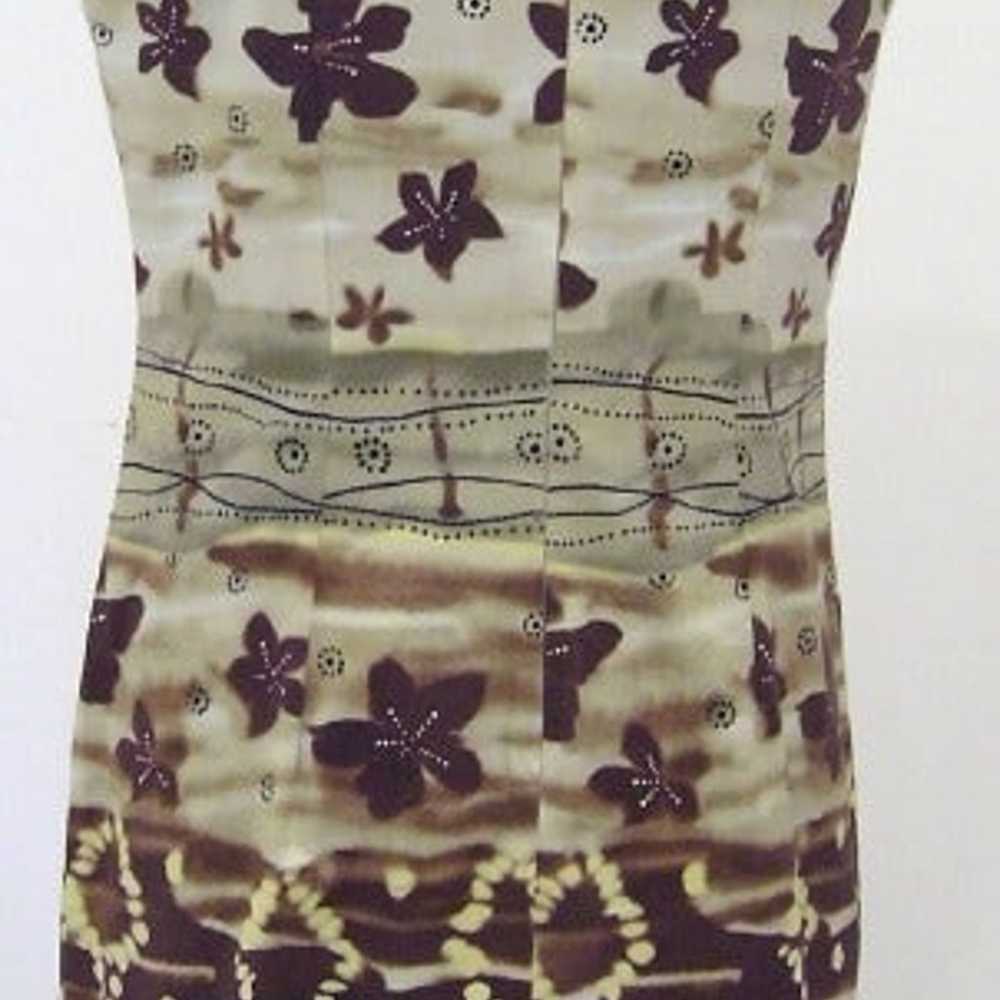 Vtg MELROSE STUDIO Batik Sheath Dress M - image 2