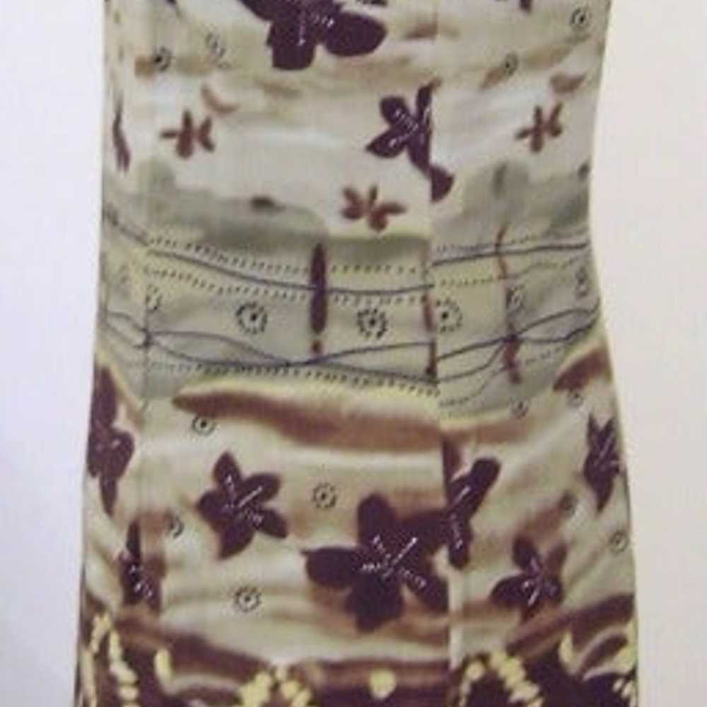 Vtg MELROSE STUDIO Batik Sheath Dress M - image 3