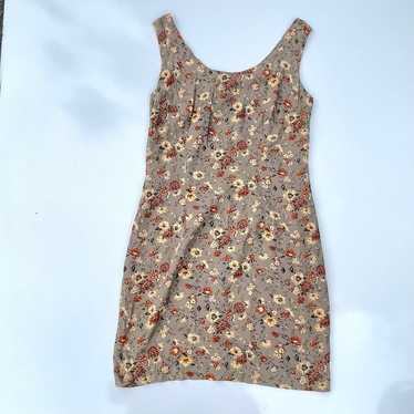 Vintage Liaison Taupe Floral Dress, 10