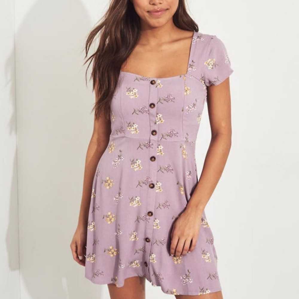 Hollister Lavender Floral dress Size M - image 1