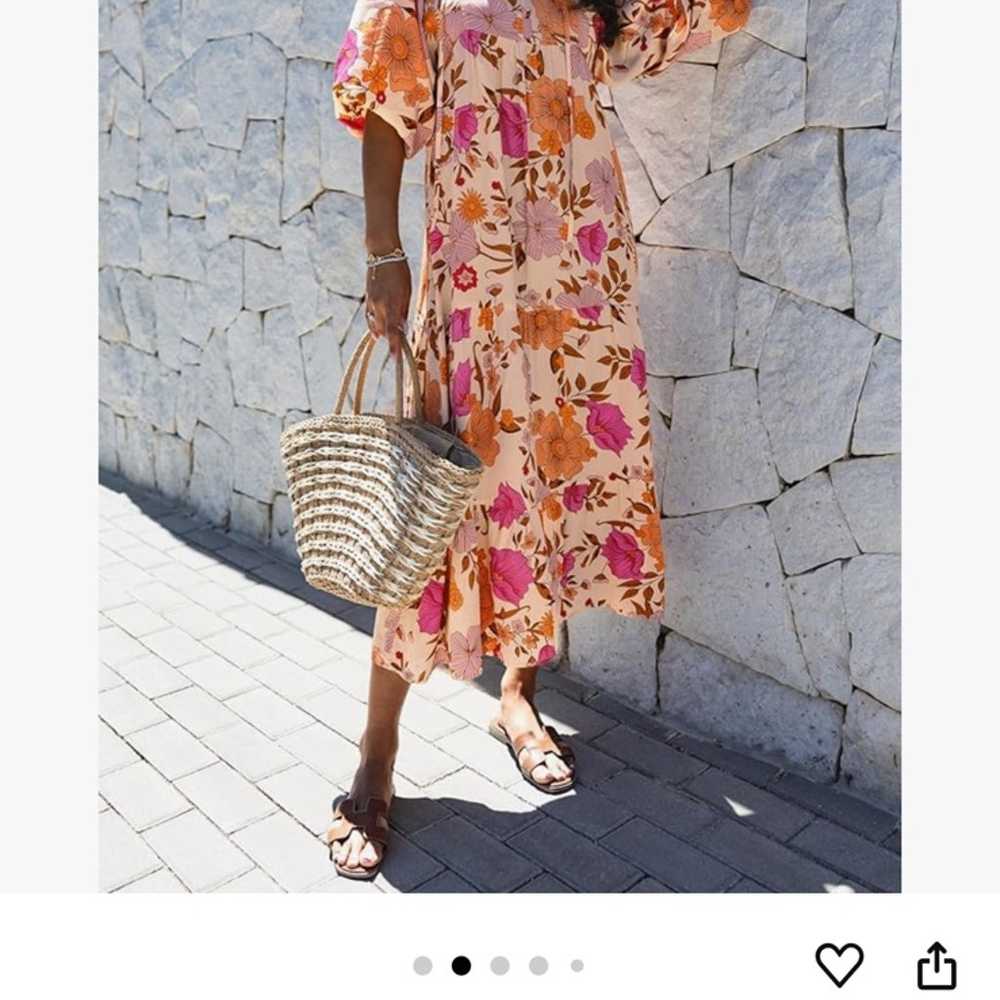 Beautiful floral dress M - image 3