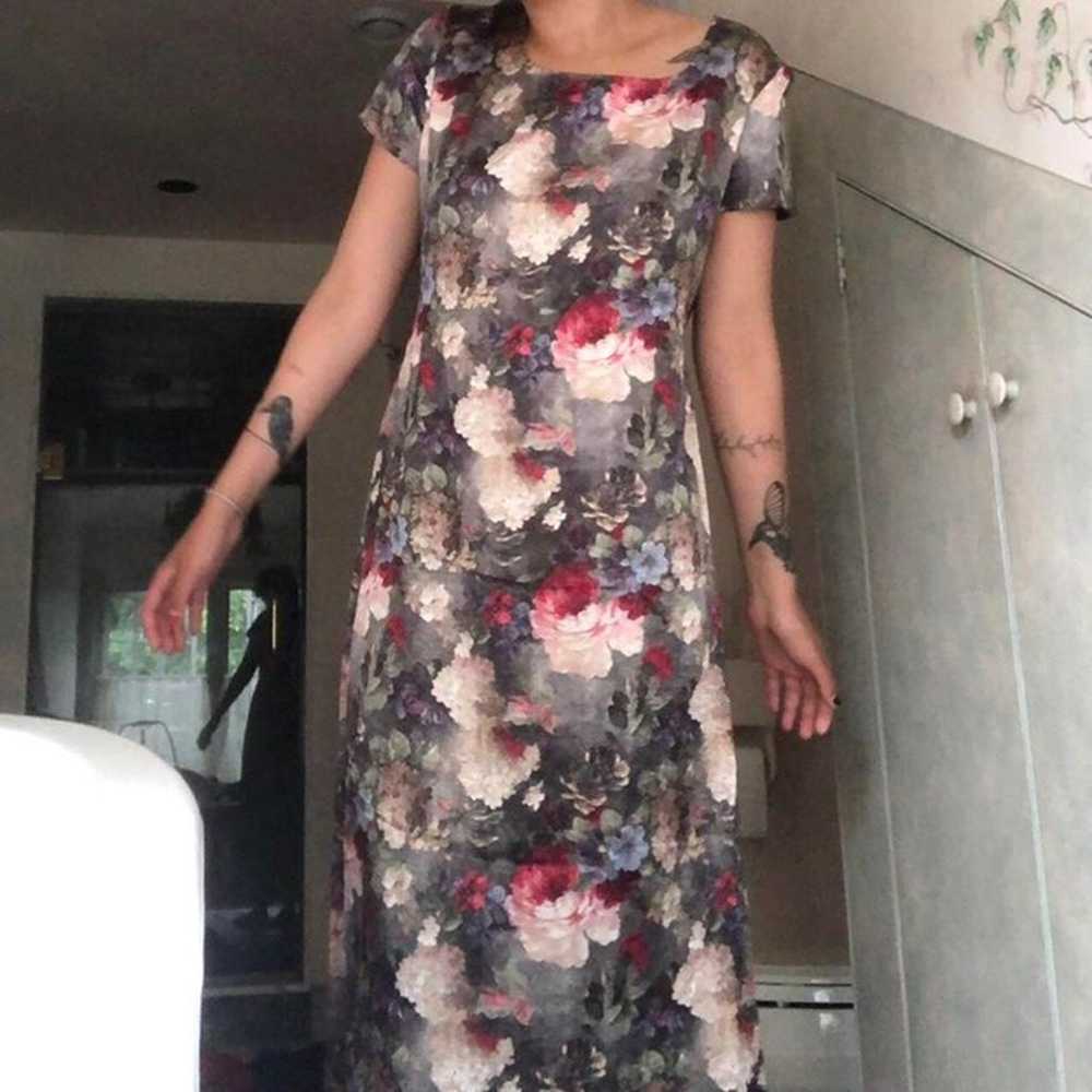 Floral Satin Dress - image 2