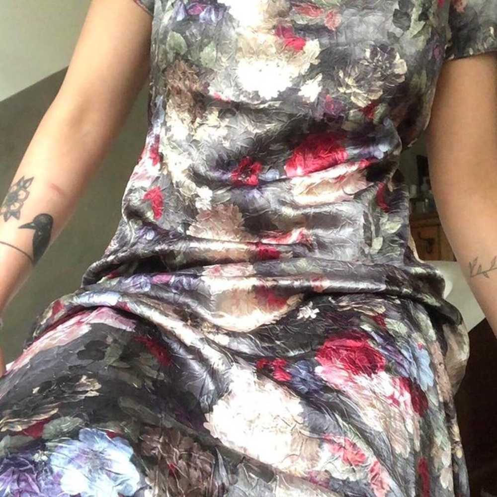 Floral Satin Dress - image 4