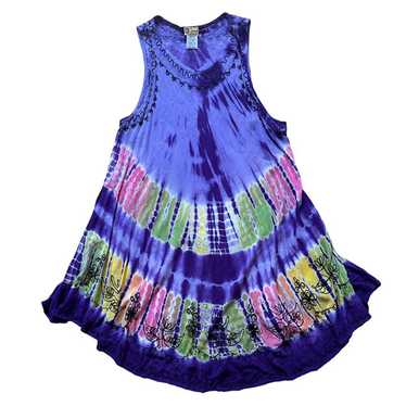 Vintage InGear Tie-Dye Embroidered Dress