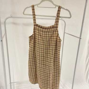 American Eagle Plaid Overall Dress