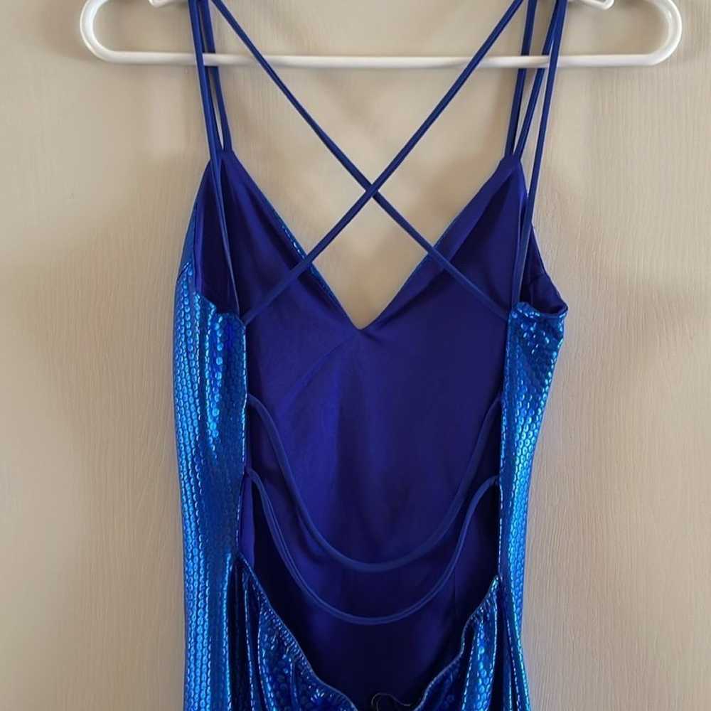 Vintage 90s Bodycon Spaghetti Strap Open Back Roy… - image 6