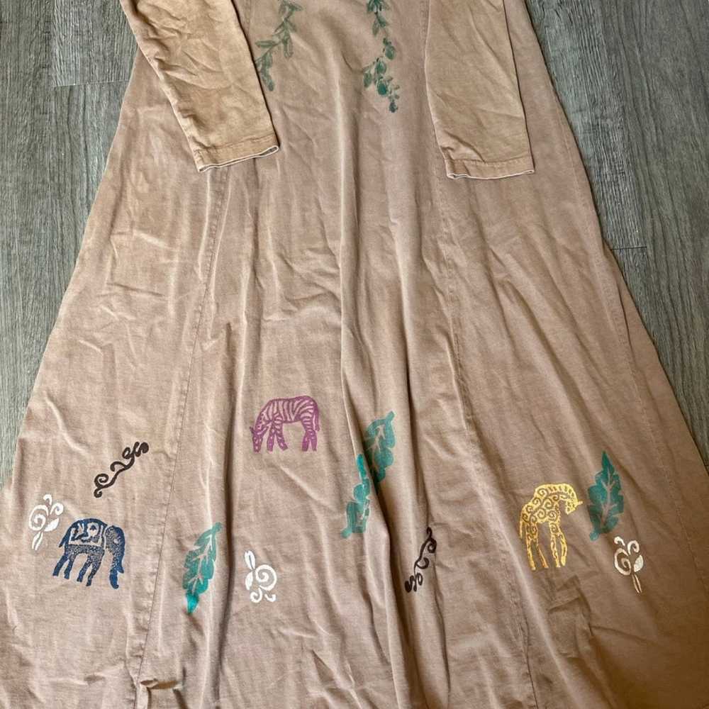 ELEPHANT WOMEN VINTAGE ZOO MAXI LOUNGE SAFARI MED… - image 2