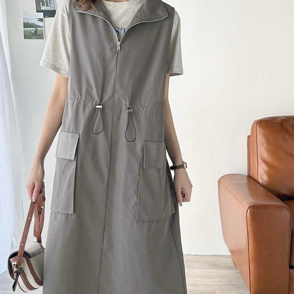 jaVa sleeveless long dress M gray - image 4