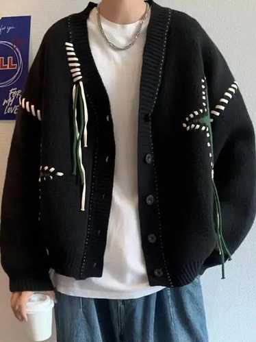 Cardigan × Japanese Brand × Streetwear Black star 