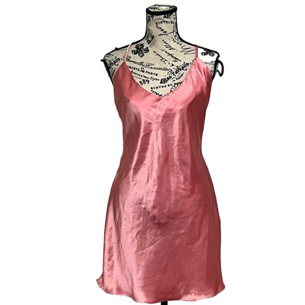 victoria secret Pink Satin Open Back Womens Vinta… - image 1