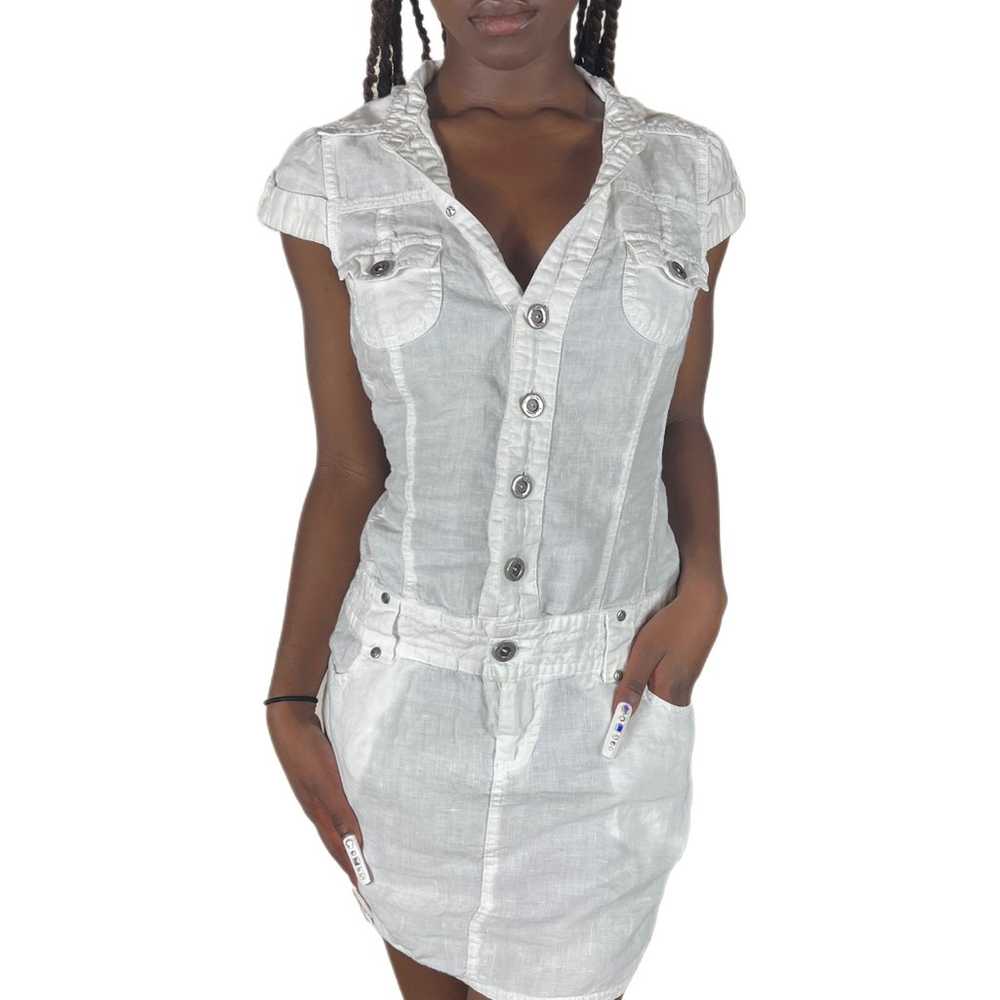 Guess White Denim Mini Dress - image 1