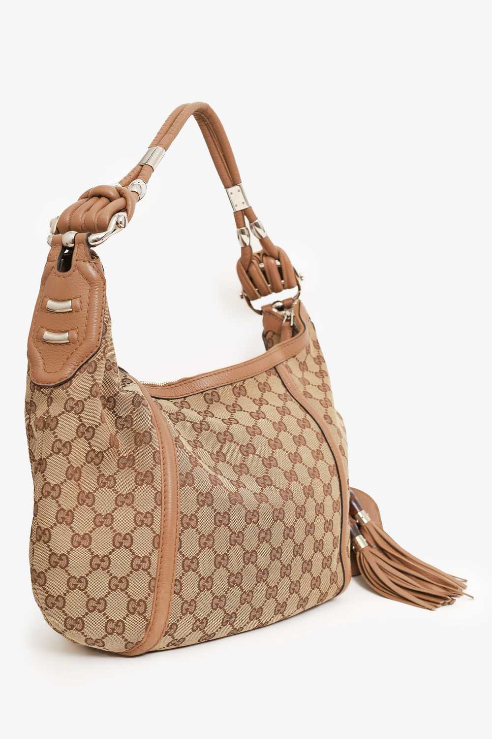 Gucci Beige/Camel GG Canvas Medium Techno Horsebi… - image 2