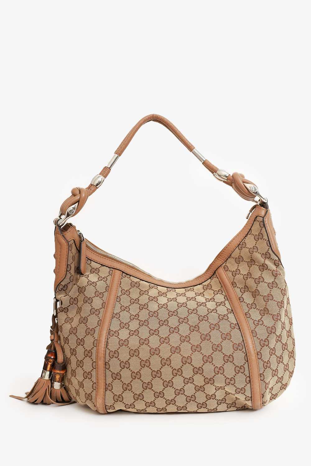 Gucci Beige/Camel GG Canvas Medium Techno Horsebi… - image 4