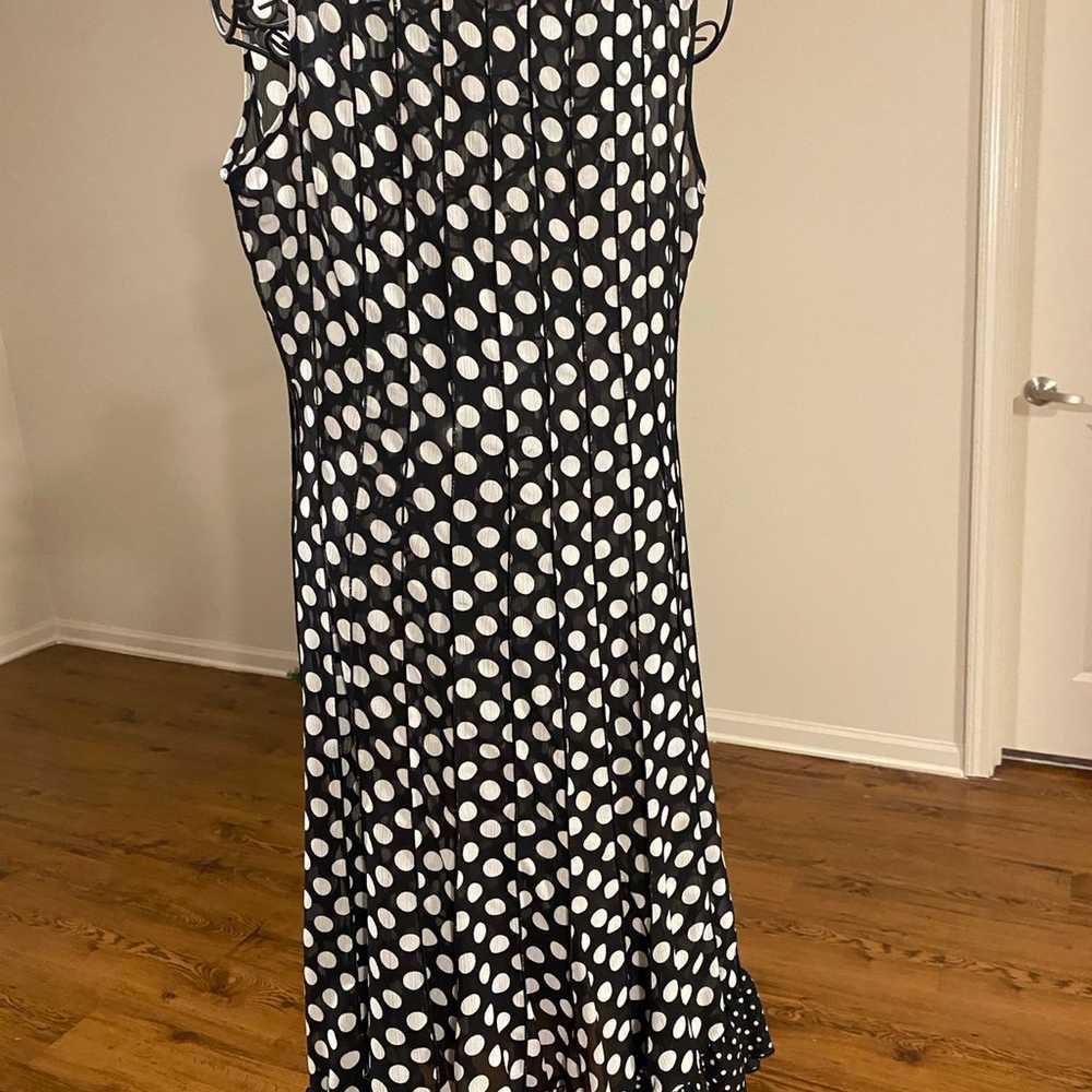 Dress Studio I Size 10 Black & White Polka Dot - image 1