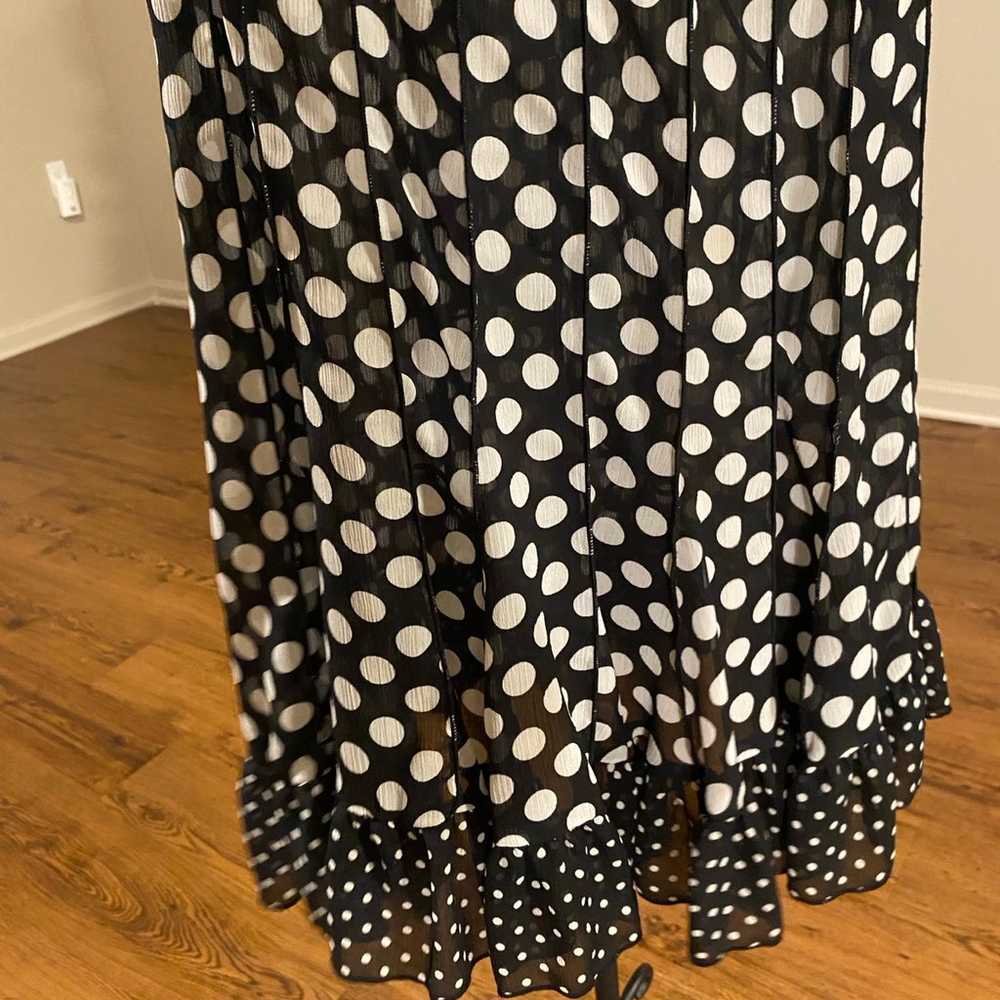 Dress Studio I Size 10 Black & White Polka Dot - image 3